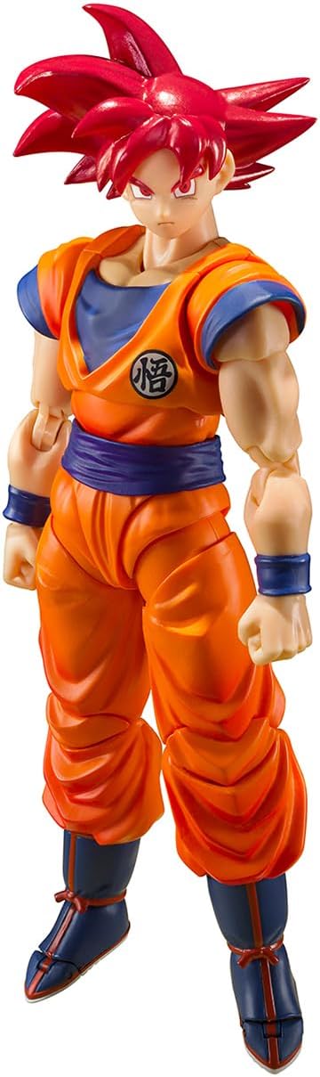 S.H. Figuarts Dragon Ball Super Super Saiyan God Son Goku - Saiyan God Brings Right Heart - Approx. 5.5 inches (140 mm), PVC & ABS Painted Action Figure