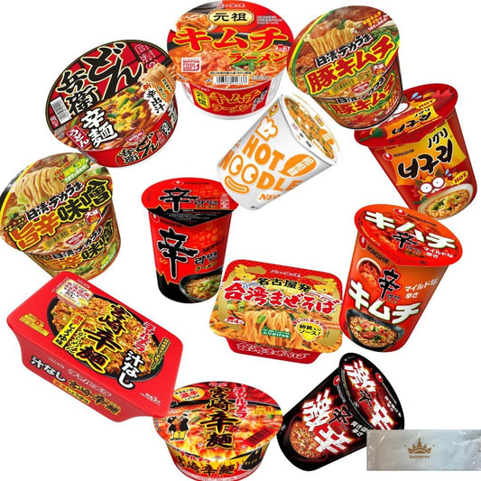 Cup Noodle Assortment Popular Extra Spicy 12 Varieties Bulk Buy Taste Comparison Cup Ramen Nissin Spicy Ramen Korean