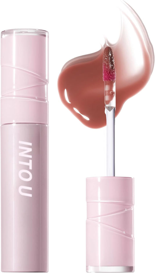 INTO U Juicy Pamping Gloss Lip Gloss Moisturizing Pink Brown (WG05 Intaue)