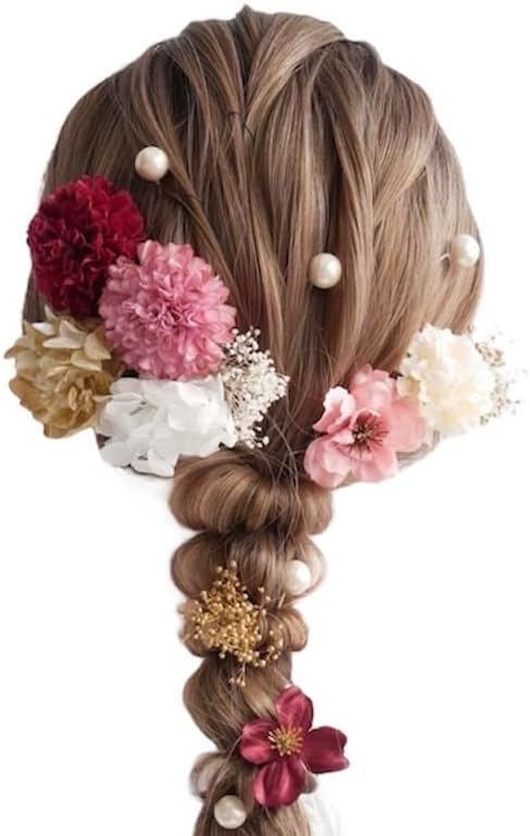 [Lomeri] Romeri Hair Ornament, 6 Colors, Dried Flowers, Mu, Kimono, Kimono, Yukata, Decoration, Kimono, Kimono, Furisode, Coming-of-Age Ceremony, Wedding, Graduation Ceremony, Wedding, Cute