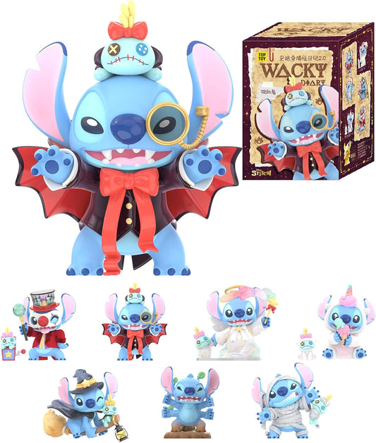 TOP TOY Disney Stitch Fanny Diary 2.0 Series [1 Piece] Plush Toy Blind Box Figure Soft Vinyl PVC Premium Toy Birthday Present for Disney Character Collectors