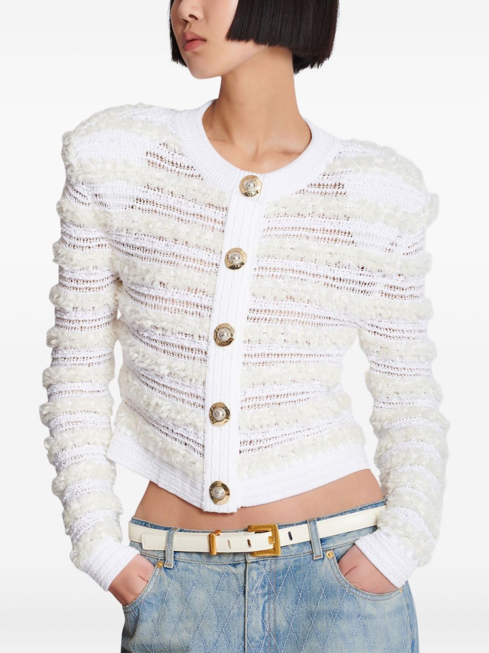 Balmain バルメインツイードカーディガン - Image 1