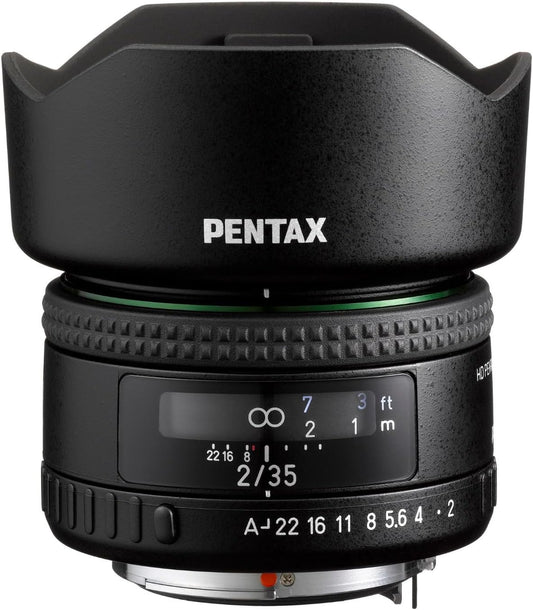 HD PENTAX-FA35mmF2 All-Purpose Wide Angle Lens The latest HD coating minimizes flare and ghost SP coating and repels smudges; Hybrid aspherical lens with exterior design delivers ultra-clear,