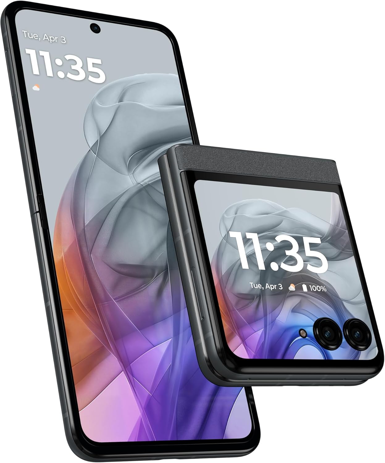 Motorola razr 50, 12 GB, 512 GB, Core Gray, SIM Free Smartphone, Unit, Device, Folding Smartphone, NFC/FeliCa Compatible, Authorized Dealer Product, 6.9 inches, Organic EL, FHD+, IPX8 Waterproof and Dustproof, High Capacity Battery, 4,200 mAh, PB230,000JP