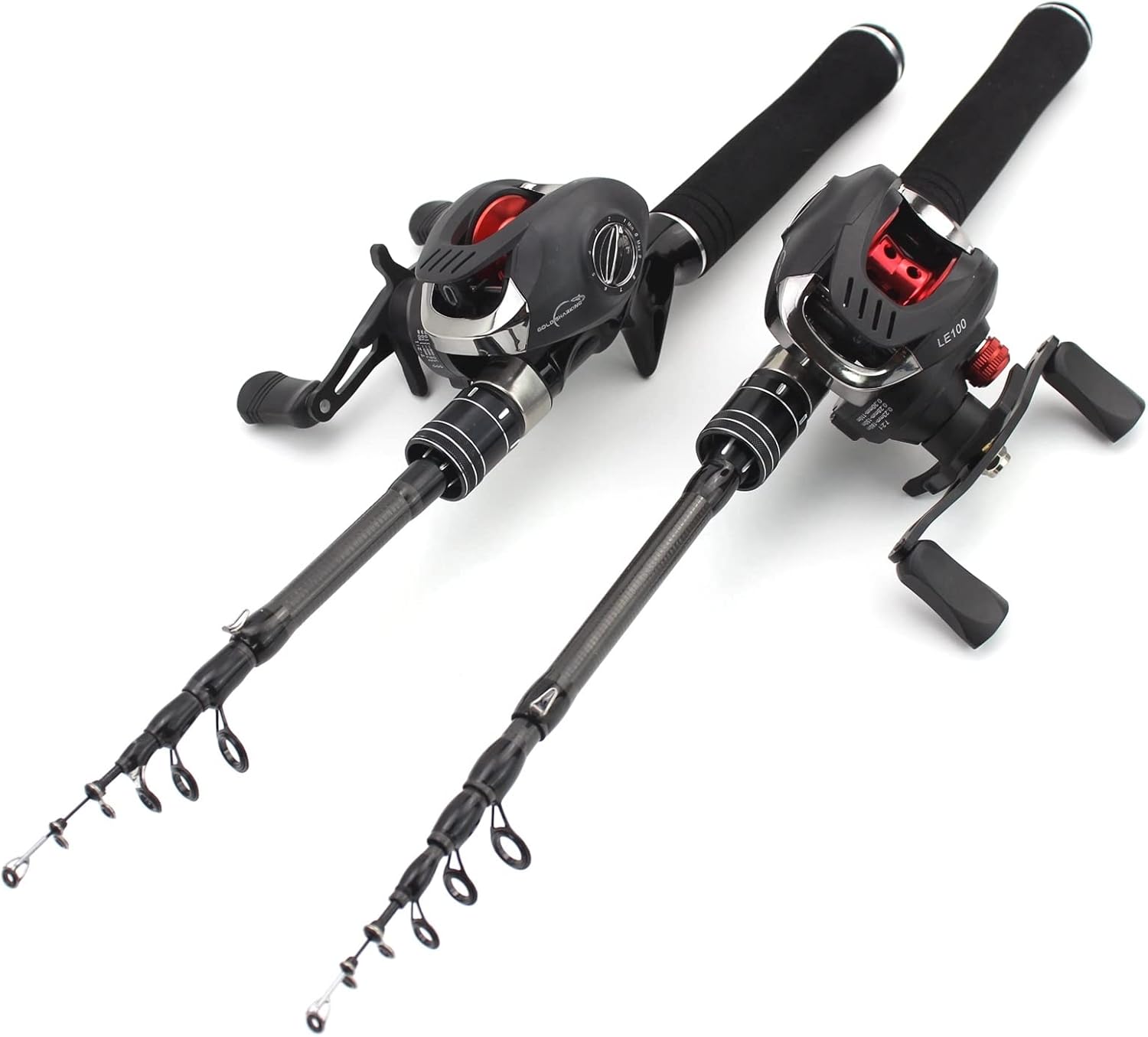 New Lure Gun Grip Fishing Rod and Casting Wheel Set,Portable Telescopic Fishing Rod and Casting Wheel,Casting Set,Carbon Rod Set Baits 1-5g 1.5M 1.8M 1.9M ZYYUJ