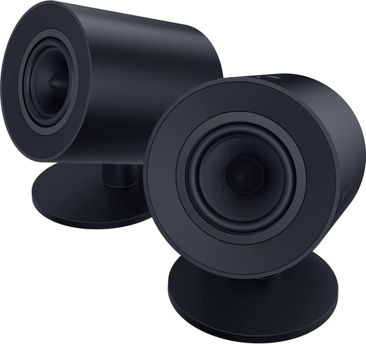 Razer Nommo V2 X Full Range 2.0ch PC Gaming Speaker 3-Inch Full Range Driver THX 7.1ch Maximum Sound Pressure 96dB for Immersive Audio Experience Deep Bass Reproduced by Passive Radiator