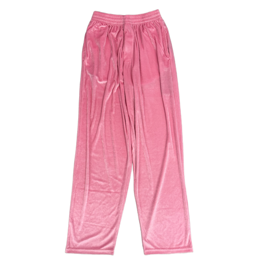 BALENCIAGA 'PINK' VELVET TRACK PANTS