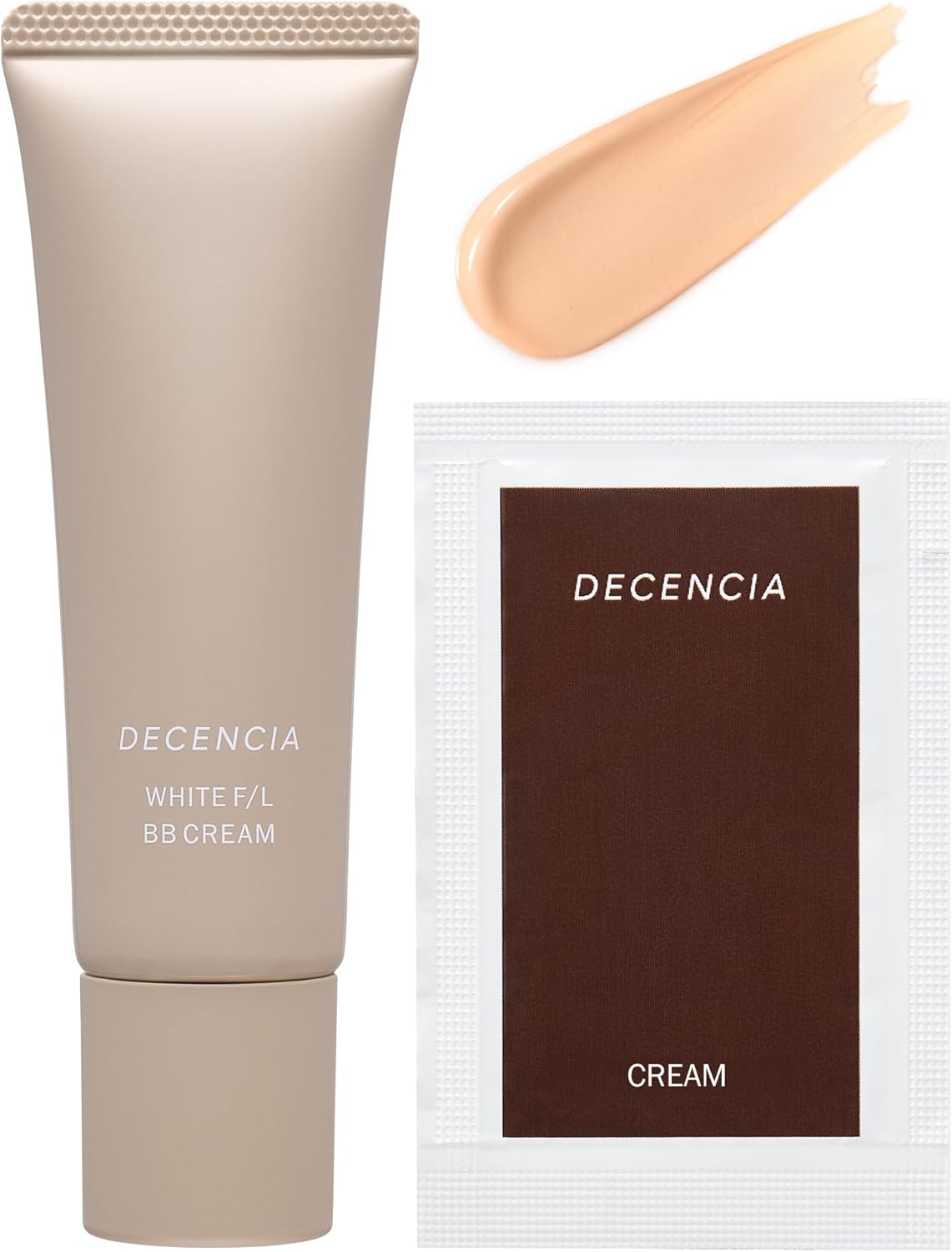 DECENCIA White F/L BB Cream, Natural Beige, Sample Present, Quasi-Drug, Foundation for Sensitive Skin, 0.9 oz (25 g), Cream Pouch Included