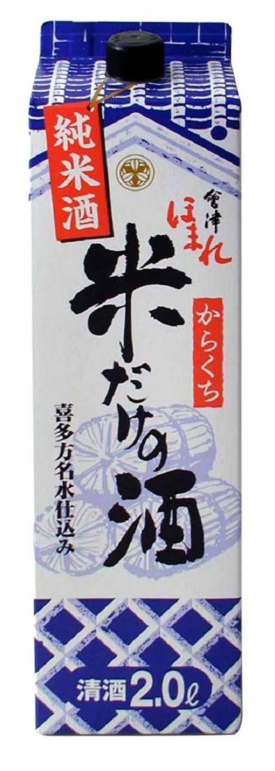 Homare Shuzo Aizu Homare Japanese Sake Aizu Homare Only Karakuchi Rice Junmai Sake (Fukushima Prefecture, 6.8 fl oz (2,000 ml)
