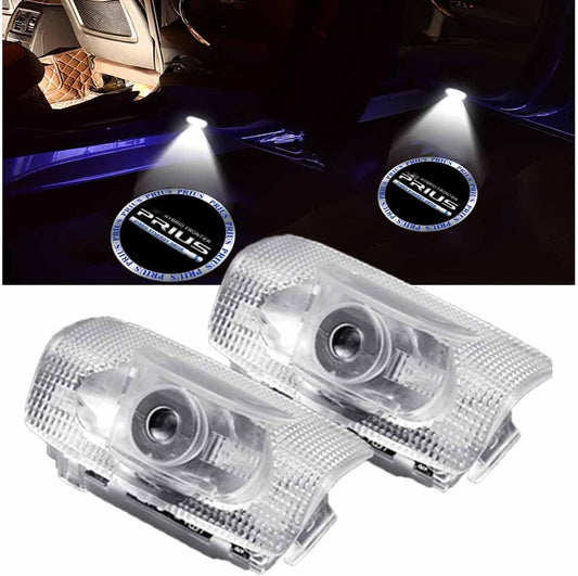Vehicle Courtesy Lights, Door Welcome Lights, Courtesy Lamps, Laser Logo Lights, LED Logo Projection, Angle Adjustment Feature, 2-Piece Set, Silver