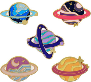 Space Star Planet Enamel Pins Explore Space Universe Planet Brooches Cartoon TV Teapot Space Star Planet Enamel Pins Accessories Gifts