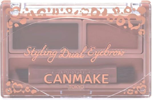 Canmake Styling Dual Eyebrow 03 Rose Fog Wax Base x Powder Base Fluffy 3D Eyebrow 1 Piece (x1)