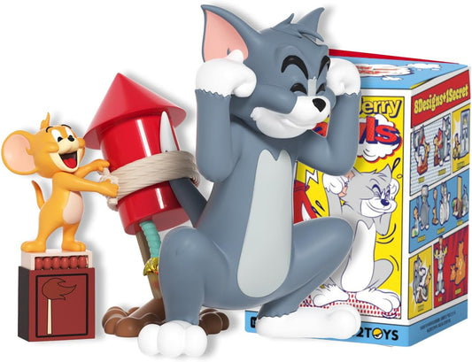 52TOYS x TOM and JERRY "BRAWLS BANG" Series Blind Box Tredding Figurine Collectible Figure Painted Toy Toy Toy Perfect Gift for Anime Fans Kids Collectors Birthday Christmas (1 Piece)