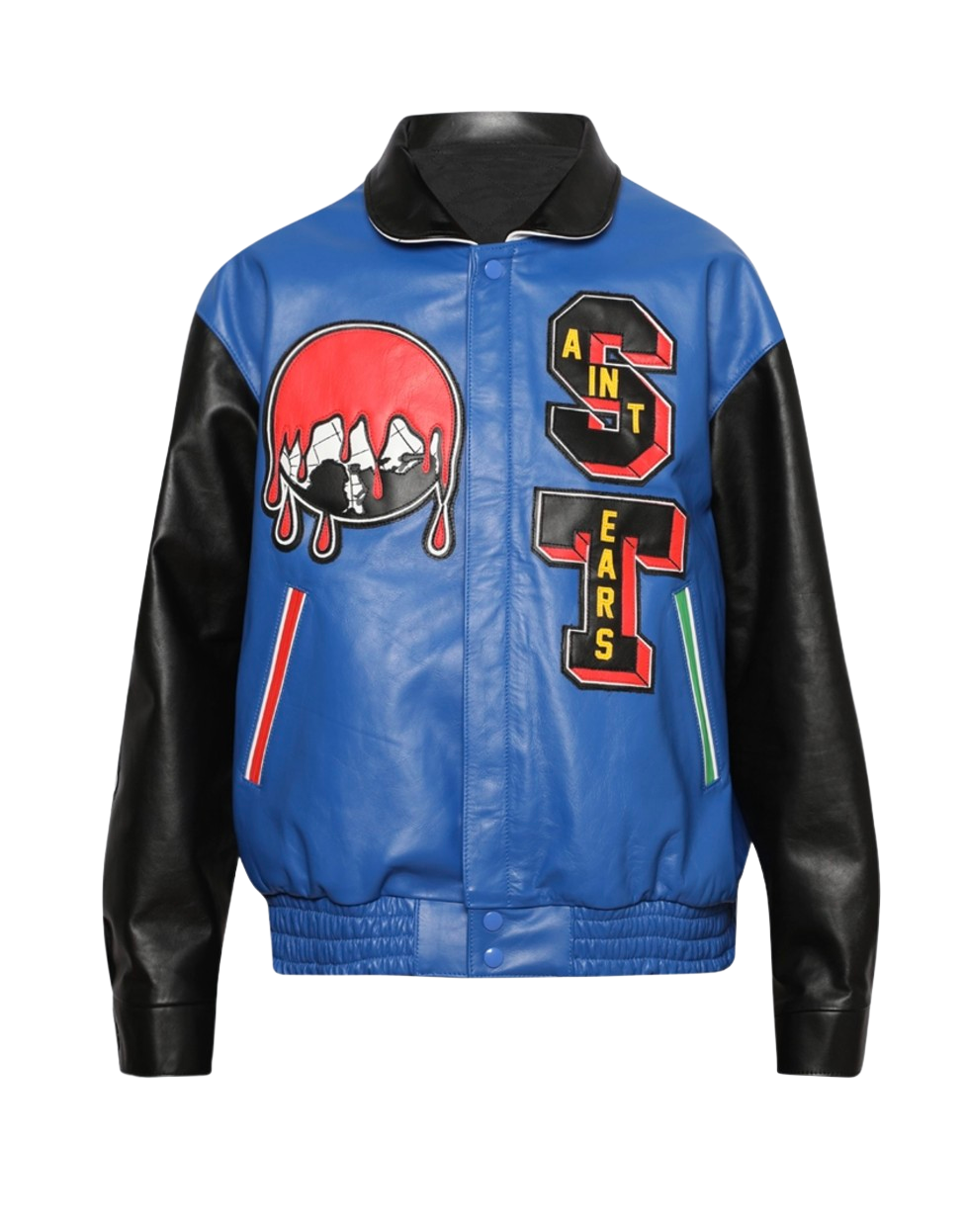 SAINT MICHAEL X DENIM TEARS 'HOLY GRAIL' VARSITY JACKET