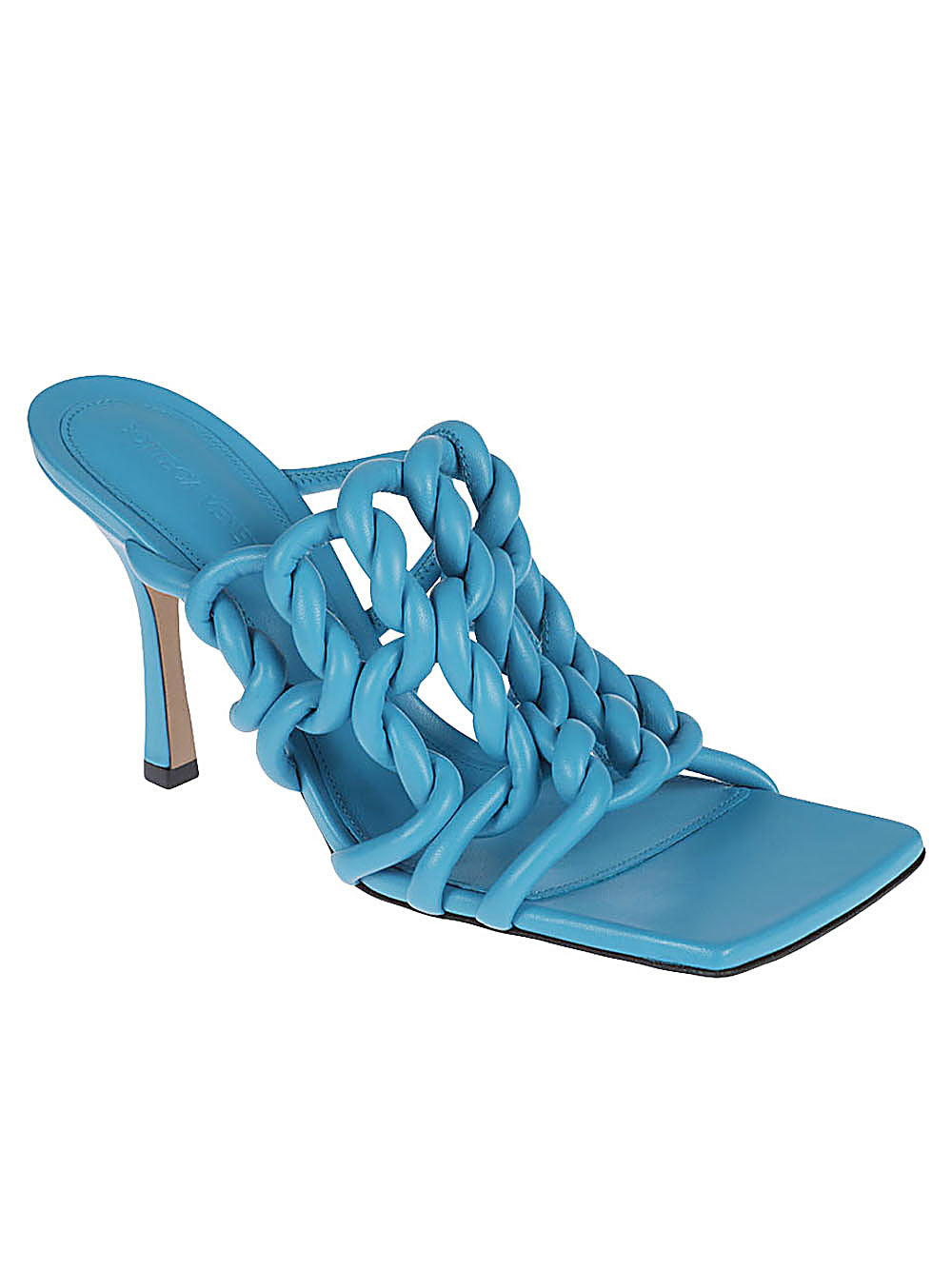 Bottega Venetaストレッチレザーヒールサンダル - Image 1