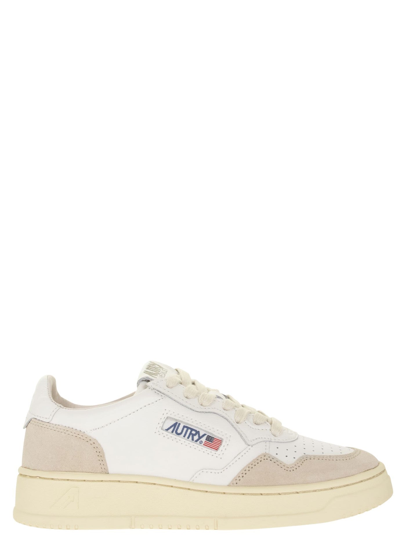 Autry Medalist Low LeatherとSuede Sneakers - Image 1