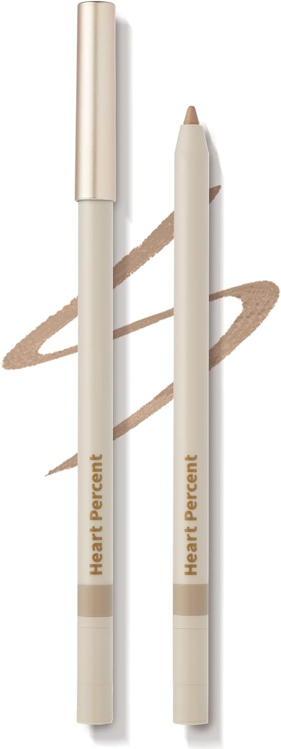 Heart Percent Dot On Mood Gel Eyeliner Pencil Dote On Mood Gel Eyeliner Pencil Waterproof Pencil Eyeliner / Tear Bag / Eyebrow / Concealer High Density Shadow Built-in Sharpener (04. Gray Beige)