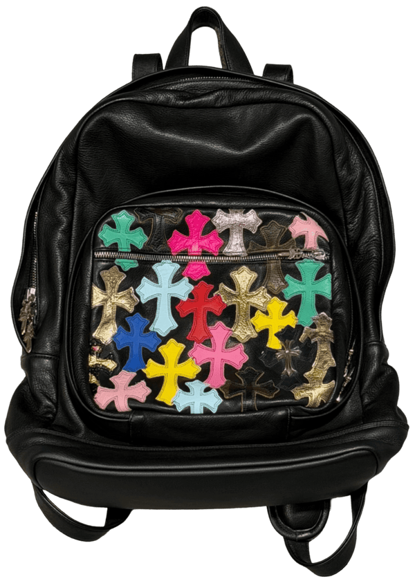 CHROME HEARTS 'MULTICOLOR CROSS' BLACK LEATHER 7TH GRADE BACKPACK