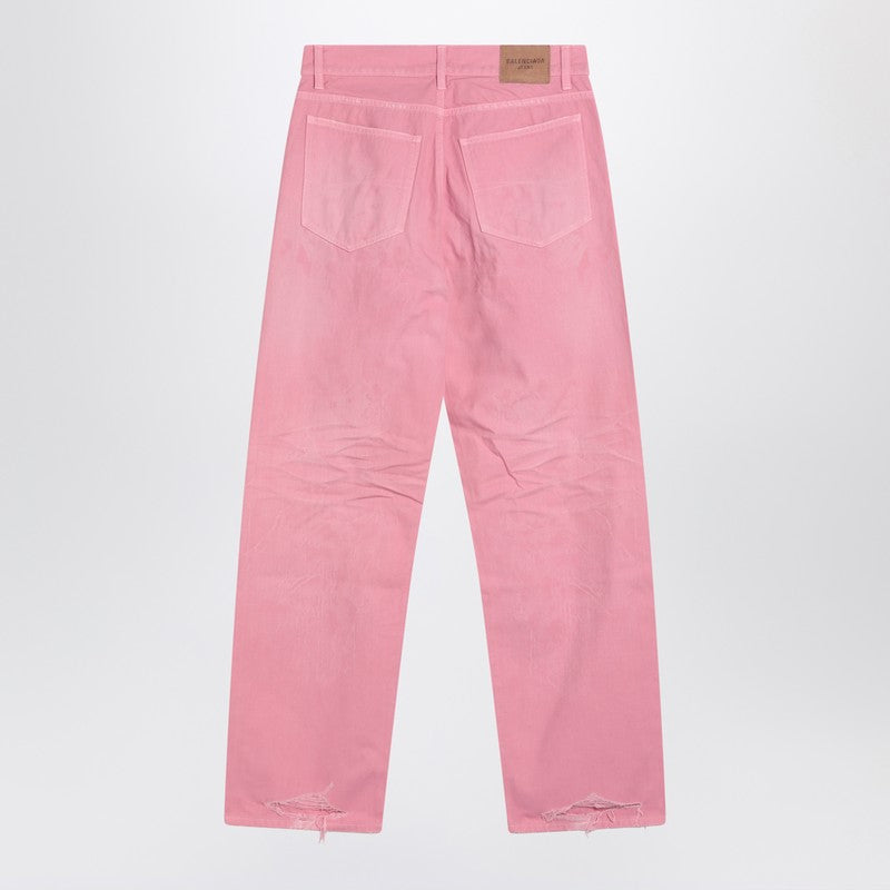 Balenciaga バレンシアガワイドレッグベイビーピンクジーンズ - Image 1