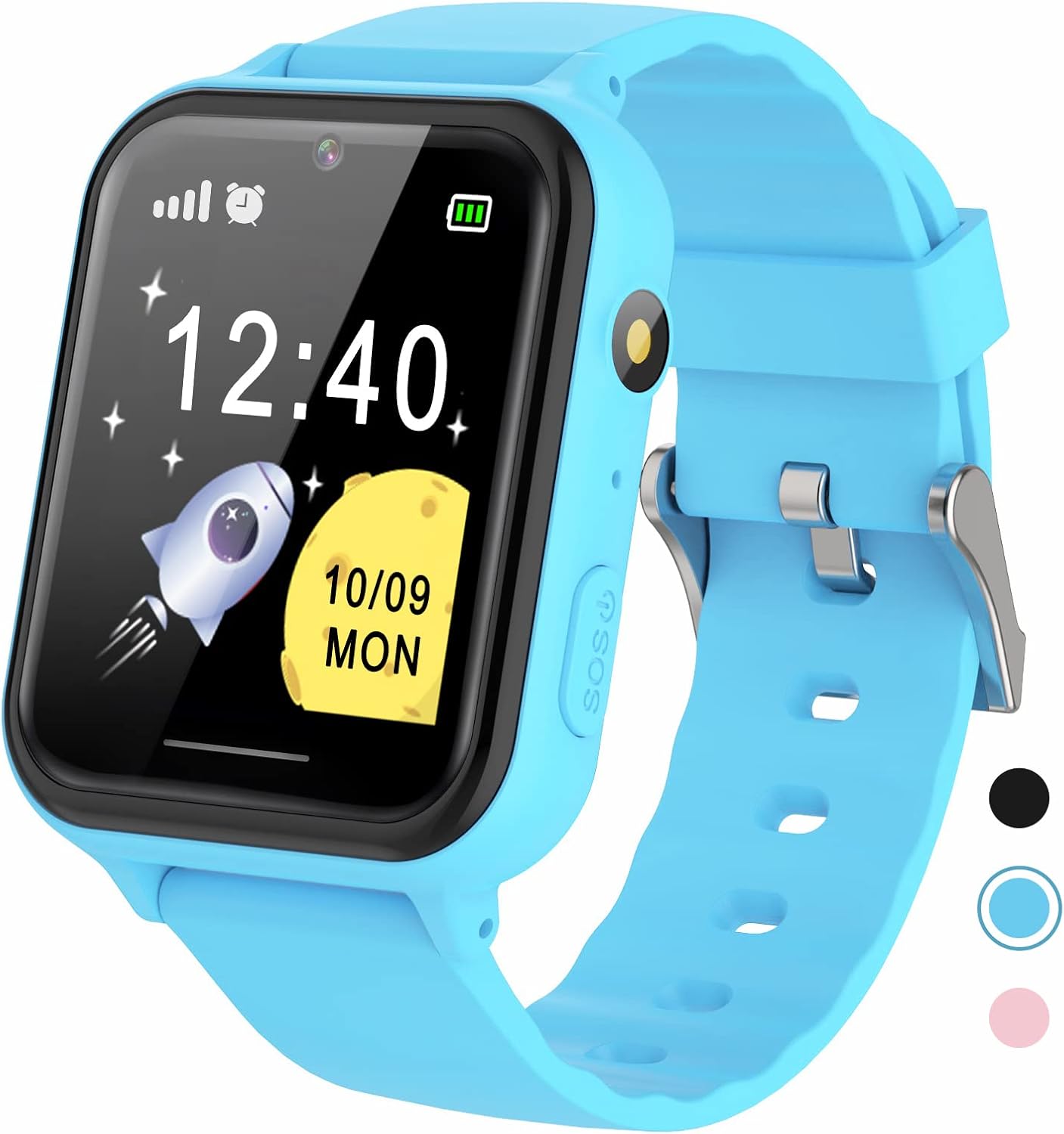 AYATAHA® Kids Wristwatch, Smart Watch, for Kids, Selfie Camera, Photo, Games, Music Playback, Cute Alarm Clock, Alarm, Pedometer, Calories, Recording, Children's Day, Kindergarten, School Entrance