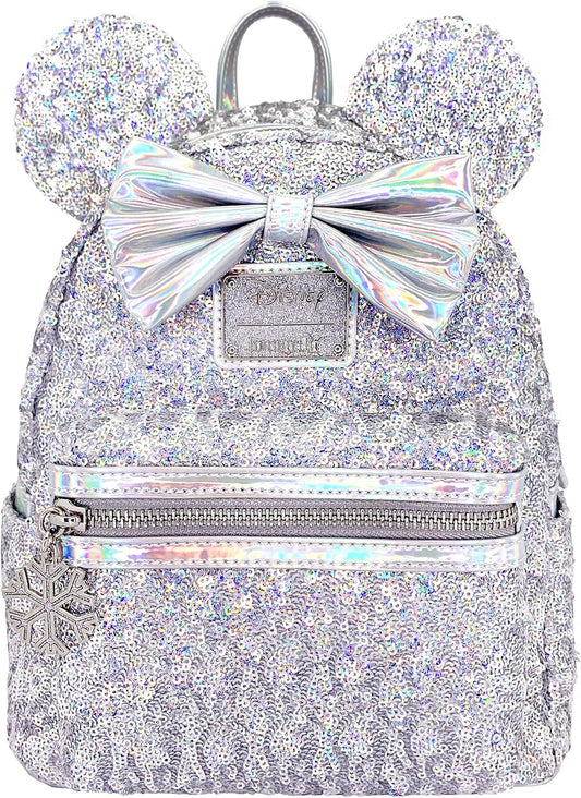 Loungefly X LASR Exclusive Disney Holographic Sequin Minnie Mini Backpack