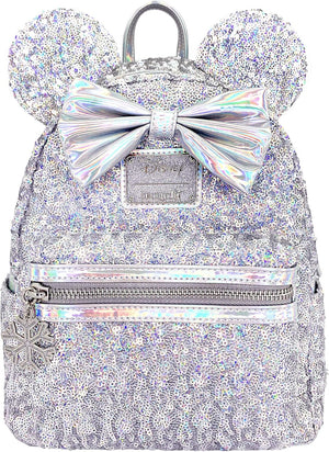 Loungefly X LASR Exclusive Disney Holographic Sequin Minnie Mini Backpack