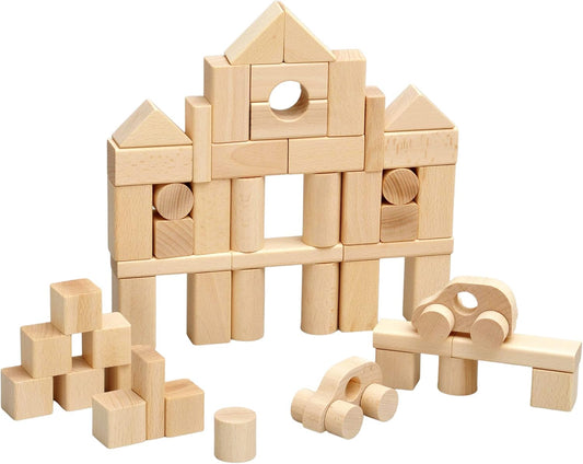 Sakai Sangyo Gujo Hachiman, Made in Japan, With Car Sewing Wood, 48 Pieces, Recommended Age: 18 months, 1 and a half, 2 years old, 3 years old, unpainted, birthday, building blocks, wooden toy,