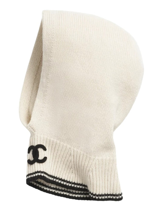 CHANEL 'CREAM' CASHMERE BALACLAVA HOOD