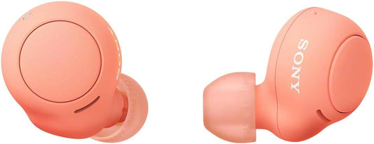 Sony WF-C500 WF-C500 Fully Wireless Earbuds, Lightweight, Small 0.2 oz (5.4 g), High Precision Call Quality, Easy Pairing, IPX4 Splashproof Performance, Coral Orange WF-C500 DZ