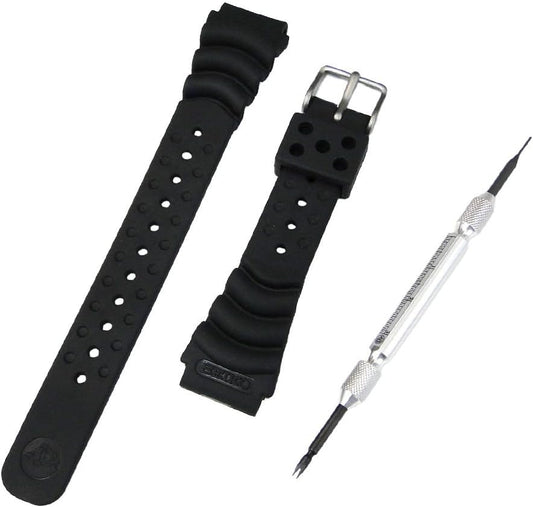 Seiko DB72BP Polyurethane Band for Divers, 0.7 inch (19 mm) Seiko Genuine Japanese Dealer, Spring Bar Remover, Simple Instruction Manual Included Set