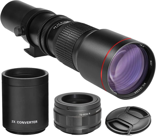 Canon EOS R Series Telephoto Lens - 500mm/1000mm f/8 Manual, High Output