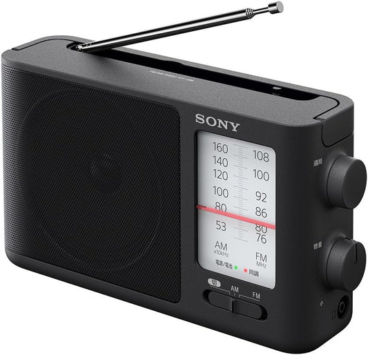 ソニー ポータブルラジオ ICF-506 : FM/AM/ワイドFM対応 電池駆動可能(単3形3本) ブラック ICF-506 C