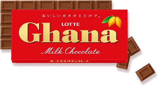 Lotte Ghana Milk, 1.8 oz (50 g) x 10 Packs