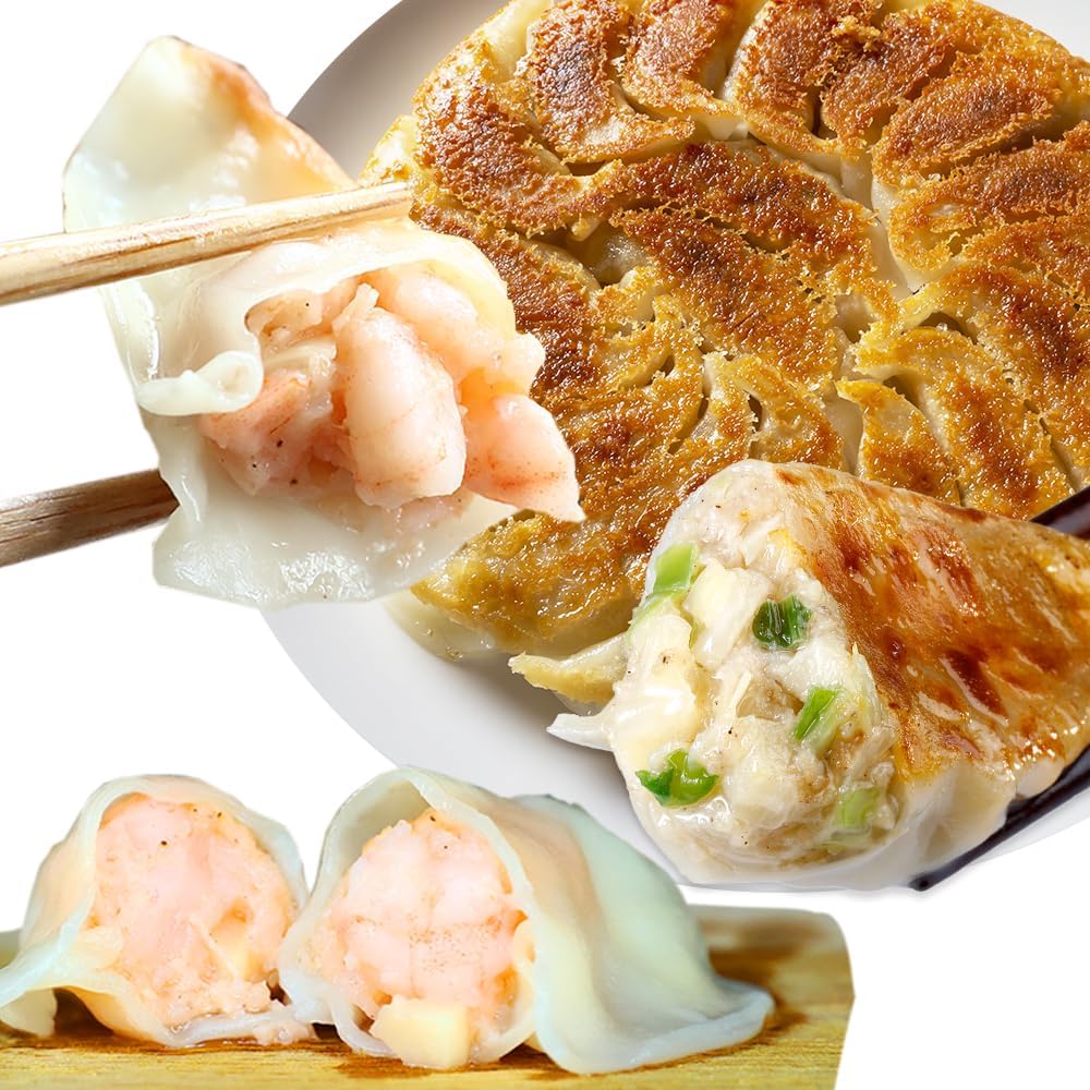 Ebi Gyoza 30 pieces + Founding Taste Raw Gyoza 50 pieces Set by Gyoza Planning! Using Juicy Shrimp Chunks! Gyoza Planning Gyoza, Aomori Prefecture Garlic