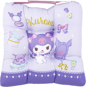 MORIPiLO Chair Seat Cushion, Kuromi, Sanrio Characters School Cushion, Purple, 11.8 x 11.8 x 2.8 inches (30 x 30 x 7 cm), Does Not Hurt Your Buttocks, Thick, School, Kindergarten, Children's Goods