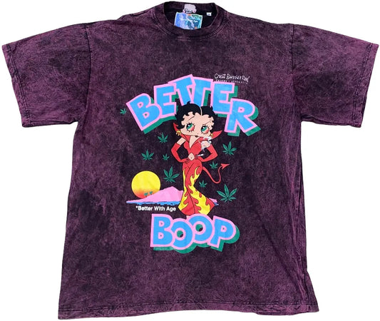 *BETTER WITH AGE 'BETTER BOOP' VINTAGE VIOLET TEE