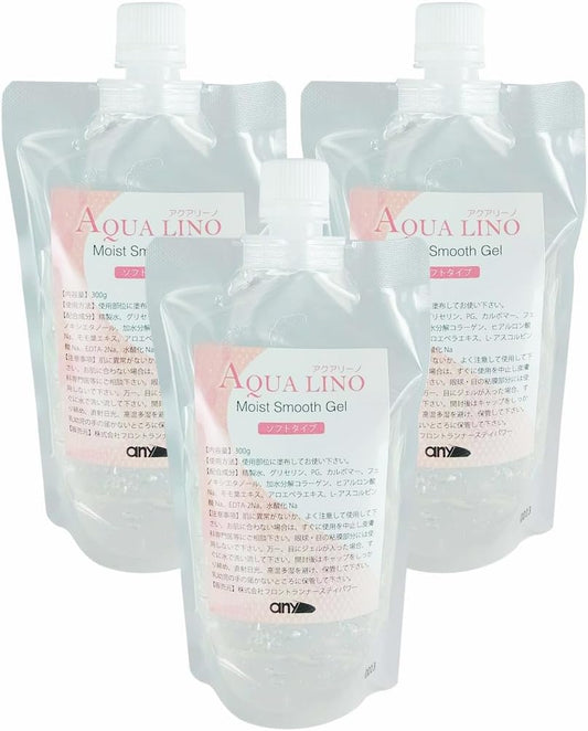 AQUA LINO Moist Smooth Gel Soft Type 10.6 oz (300 g) Set of 3