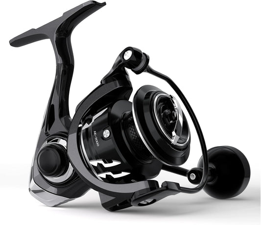 Ashconfish AK スピニングリール 2500 3000超強力メタルボディ 25ポンド以上のドラグ アンチリバースベアリング 8+1 ダブルシールドステンレススチールBBデザイン 海水&淡水釣り用