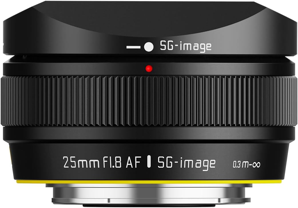 SG-image AF 1.0 inch (25 mm) F1.8 E-Mount, Black