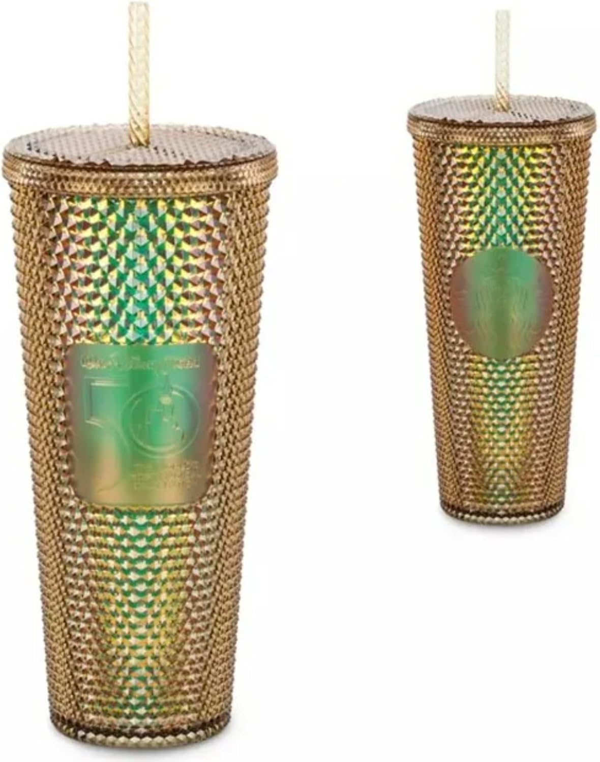 Starbucks Magic Kingdom 400950668991 - Vaso de 50 aniversario con tachuelas doradas, 24 onzas