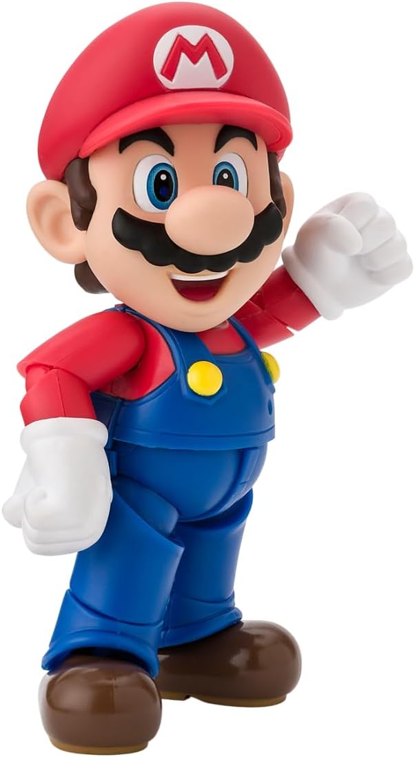 Tamashi Nations S.H. Figuarts Super Mario (SUPER MARIO), Approx. 3.9 inches (100 mm), ABS & PVC Pre-painted Action Figure