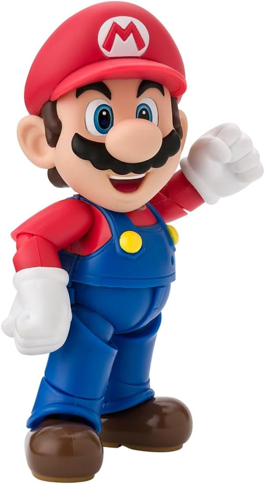 Tamashi Nations S.H. Figuarts Super Mario (SUPER MARIO), Approx. 3.9 inches (100 mm), ABS & PVC Pre-painted Action Figure