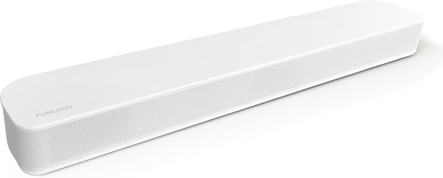 FUNLOGY Soundbar (Speaker/Soundbar) VGP2024 Award Winner / Bluetooth Compatible / For TV / Smartphone / Wireless / Home Theater / ARC / HDMI Cable Included [Japanese Brand] (White)