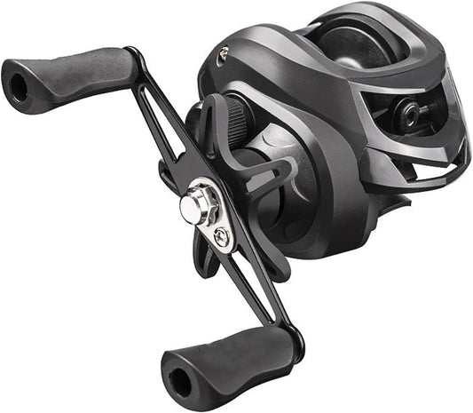 Ideal for Beginners, Bait Reel, Left Winding, Right Handle, Ultra Lightweight, Deep Groove Spool, Maximum Drag 17.7 lbs (8 kg), Gear Ratio 7.2:1, Aluminum Alloy Spool, For Sea, Streams, Fishing