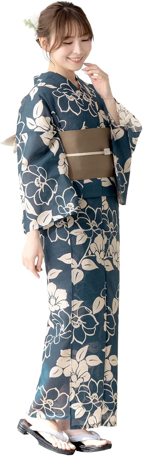 Soubien assort-ynset0092 Yukata Set, Women's, Yukata Set, Obi, Adult, 2-piece Set, Yukata/Obi