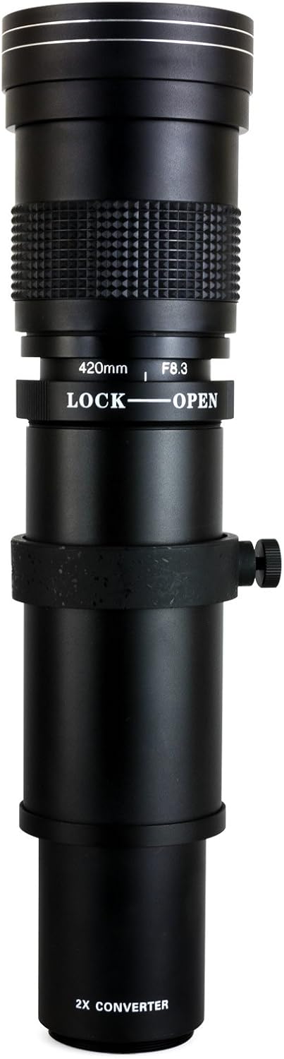 Opteka 420 – 1600 mm f / 8.3 HD望遠ズームレンズfor Nikon d4s , d4 , d3 X , DF , d810 , d800 , d750 , d610 , d600 , d7100 , d7000 , d5500 , d5300 , d5200 , d5100 , d3300 , d3200 and d3100デジタル一眼レフカメラ