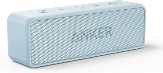 Anker SoundCore 2 (USB Type-C Charging, 12W Bluetooth 5 Speaker, 24-Hour Continuous Playback) [True Wireless Stereo Compatible/Enhanced Bass/IPX7 Waterproof Rating/Dual Driver/Built-in Microphone