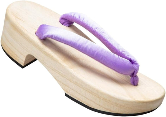 Japanese Clogs, Slippers, Women's Clogs, White Wood, Thick Soles, Summer, Ladies, Yukata Geta, Japanese Clothes, Accessories, Multicolor, Easy to Wear, Rubber Included, Summer
