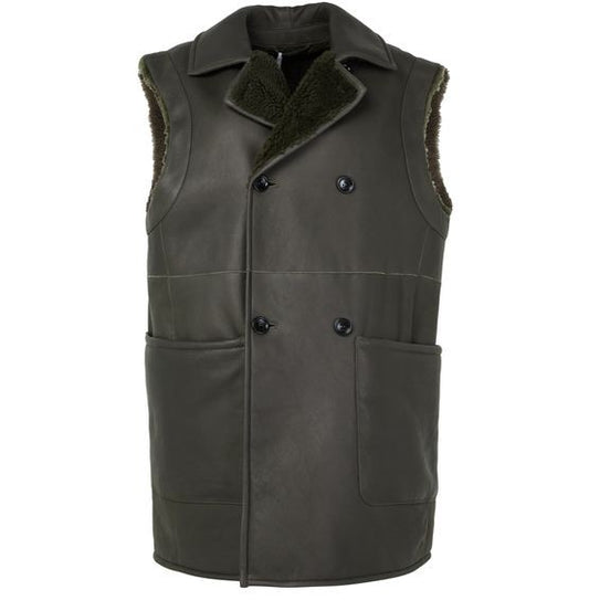 MAX MARA Brianza leather sleeveless jacket - Image 1