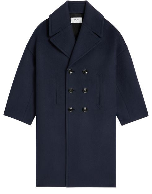 CELINE Long peacoat in wool felt - Image 1